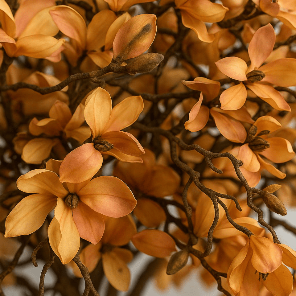 Beige Magnolia Tree in Pot St. Tr. Bright White Release The New Garden