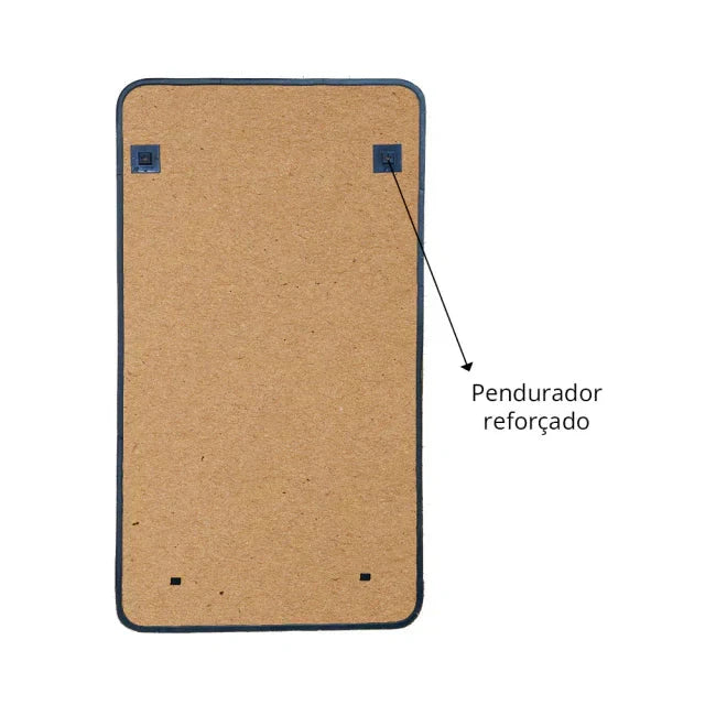 Full-Length Rectangular Mirror with Rounded Edges I 170x90cm The New Garden