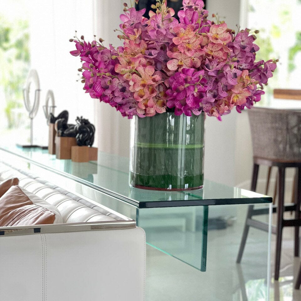 Mixed Mokara Orchids in Large Rota Cylinder The New Garden