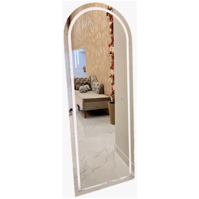 Oval LED Mirror Straight Base 180x90 Touch Screen The New Garden