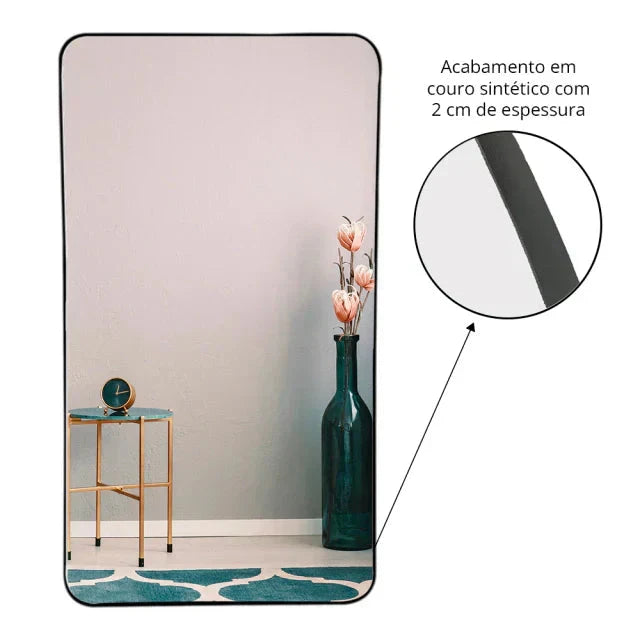 Full-Length Rectangular Mirror with Rounded Edges I 170x90cm The New Garden 