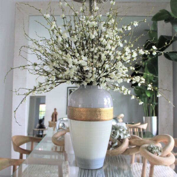 "Goddess" Vase with Cherry Blossom Branches The New Garden 