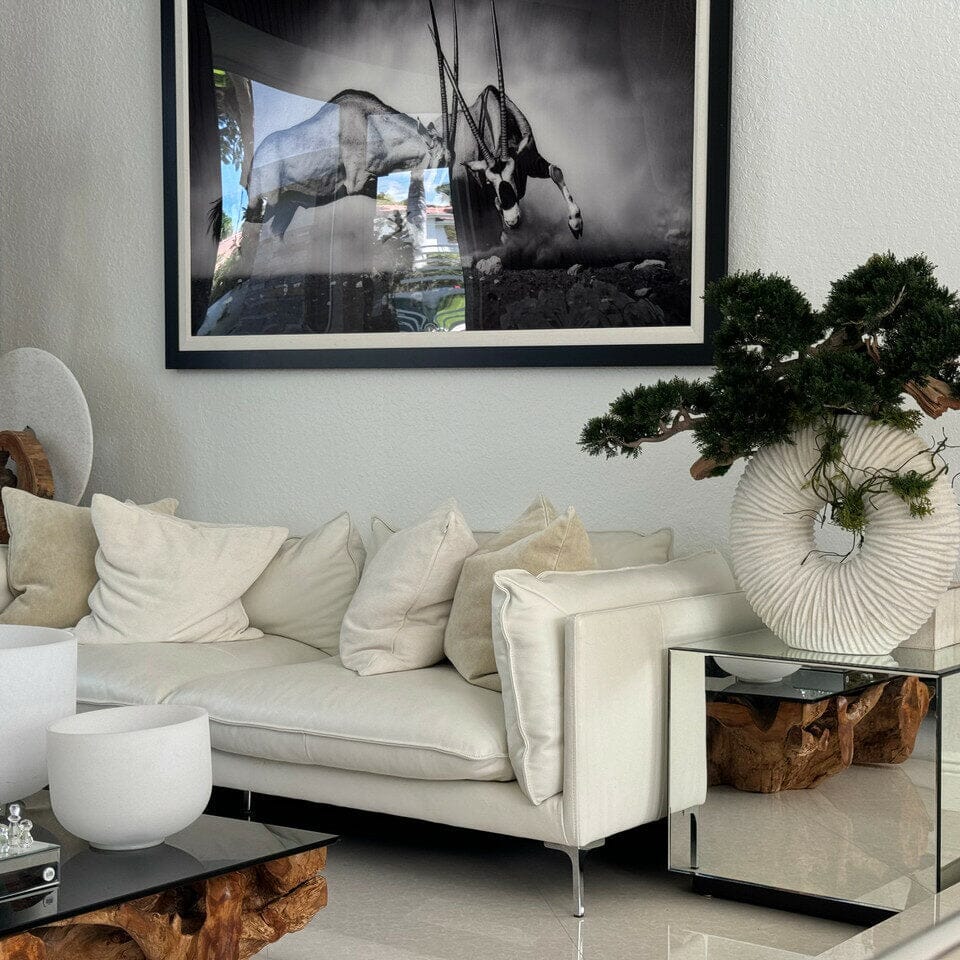 Large Eternity Vase with Hanging Bonsai and Floating Wood The New Garden 