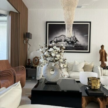 Large Eternity Vase with Magnolias and Driftwood The New Garden 