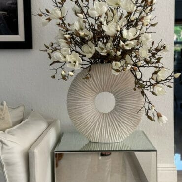 Large Eternity Vase with Magnolias and Driftwood The New Garden 