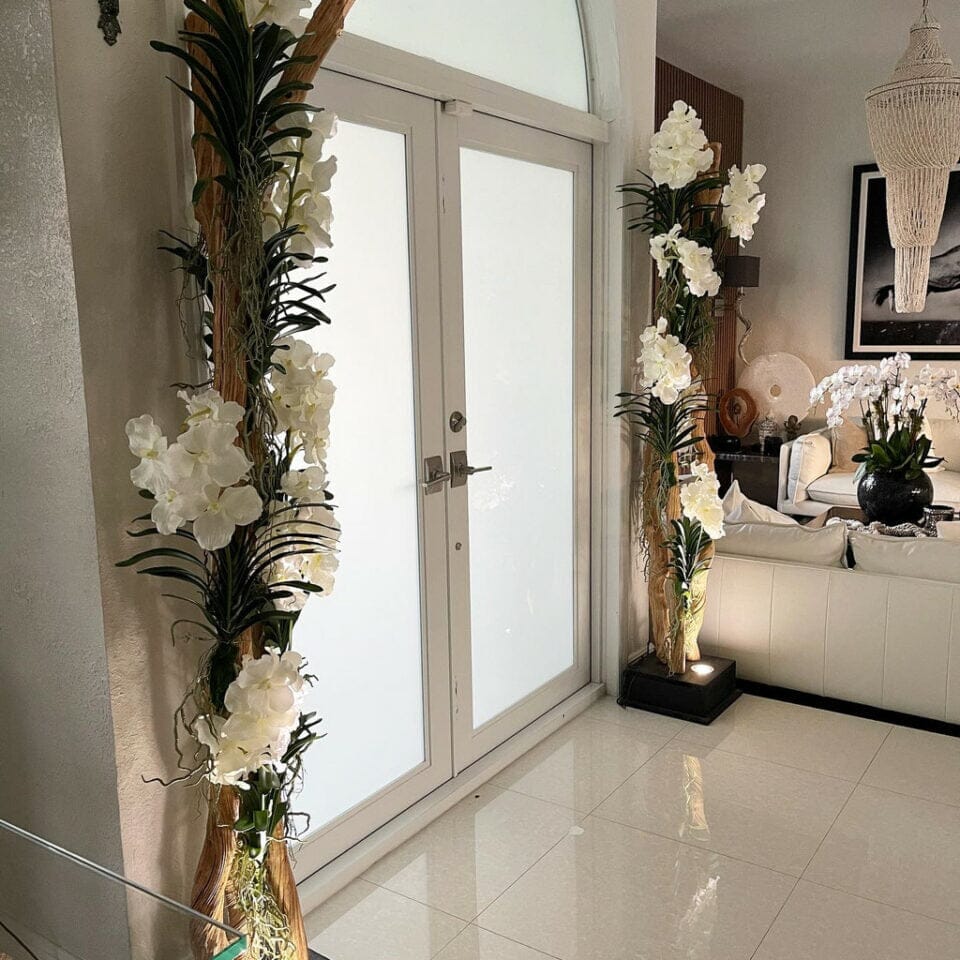 Liana Floor Lamp with Vanda Orchids The New Garden 