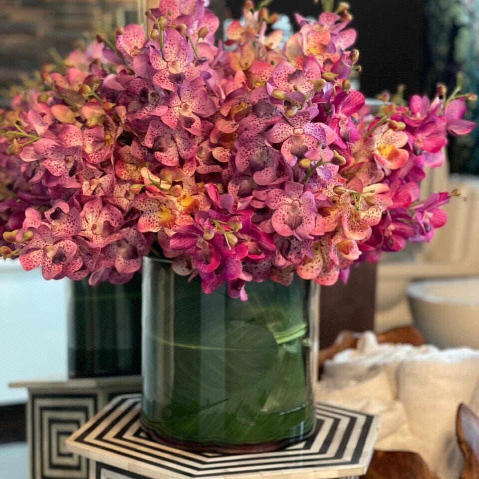 Mixed Mokara Orchids in Large Rota Cylinder The New Garden 