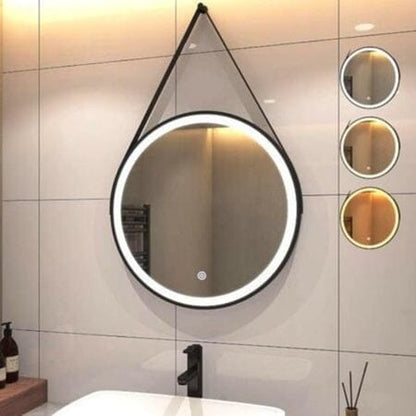 Round LED Mirror 3 Colors with Adnet Strap 45 CM The New Garden 