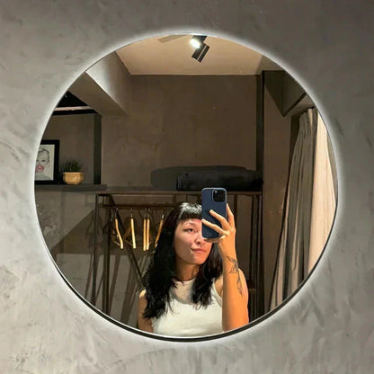 Slim Round Mirror with LED 60x60 The New Garden 