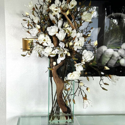 White Magnolia Vase in Modern Home 20" The New Garden 